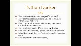 Python-Docker (How containers communicate, Communication within same & different network) - Part7