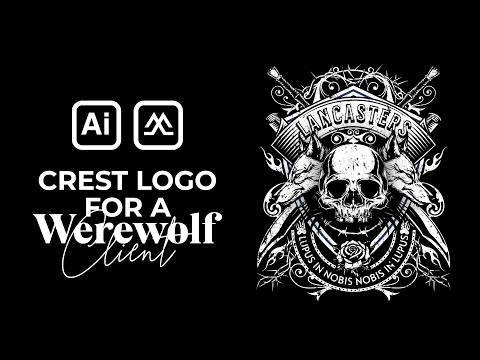 I Designed A Crest Logo For A Werewolves' Family |  Kittl Step By Step Tutorial