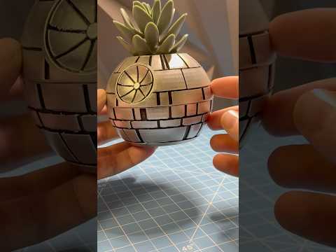 3D printed Star Wars Death Star planter #3dprinting #asmr #satisfying #3dprinted