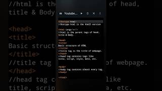 Basic Structure of HTML #html5 #htmltutorial #coding #beginners