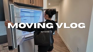 moving vlog ep.3 | empty apt tour, packing, move in day, shopping + more