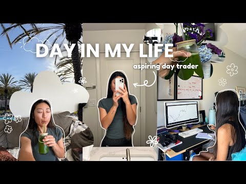 DIML of an aspiring day trader👩🏻‍💻┃backtesting trendline strategy, making matcha, coaching