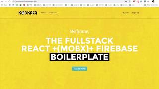 REACT +(MOBX)+ FIREBASE BOILERPLATE