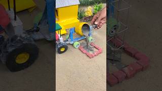 Mini Cement Mixer Truck Pouring Concrete 🏗 | DIY Construction Toy Video