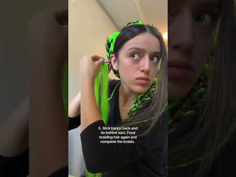 IT’S FESTIVAL SZN☀️🌈 Here’s an EASY Rave Braid Tutorial #rave #festivalhairstyle #edm #fvded2024