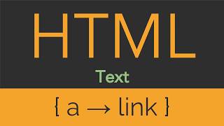 HTML - Text - Anchor