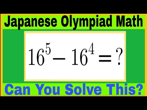 Japanese Olympiad Math Problem | Can You Solve 16⁵ − 16⁴? 🤔🔥 Modern Math Sir 