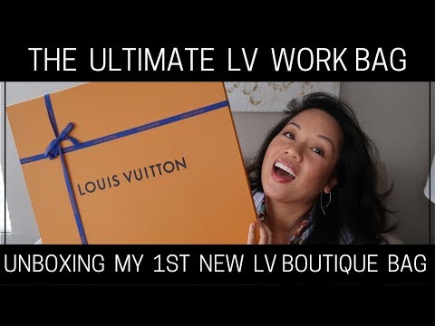 LOUIS VUITTON UNBOXING: NEW LOUIS VUITTON WORK BAG! | Damier Ebene Neverfull MM Rose Ballerine