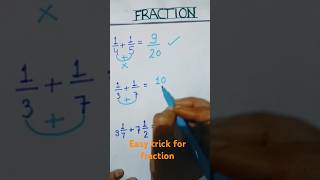 Fraction easy math trick 💯 #mathstricks #mathsolutions #short #youtubeshort