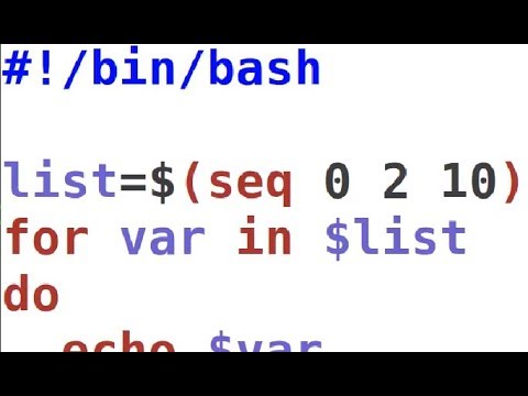 Short lecture - bash scripts 3:  for loop