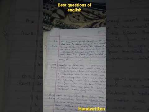 THE THIRD LEVEL VISTAS CLASS-12 ENGLISH ONE SHOT HANDWRITTEN QUESTIONS