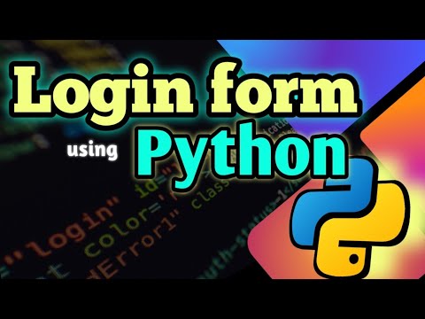 lets create your own login form using python | python beginner project
