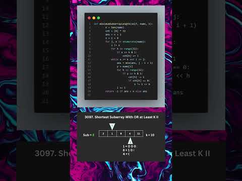 LeetCode 3097: Shortest Subarray With OR ≥ K Explained!