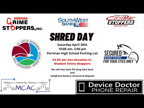 Student Crime Stoppers Shred Day July 30th, 2022
