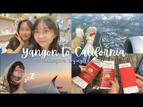 ✈️Flying from Myanmar to USA | Teenagers trying to adult, international students struggles💥