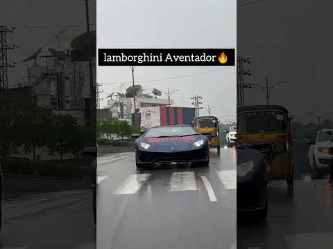 Powerful Lamborghini Aventador Roars Through the Rain #supercars #lamborghini #aventador #rainyday