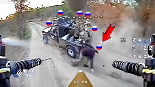 Ukrainian FPV drones mercilessly wipe out groups of Russian infantry on the battlefield