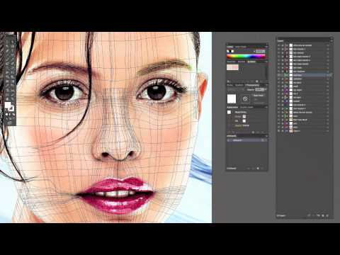 How to Vector the Ears, Neck, and Eyebrows with the Gradient Mesh Tutorial