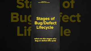 Defect or bug Life cycle in one minute #testing #defect #manual testing interview questions