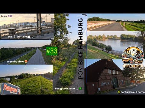 POV bike Hamburg °33 - green dikes, pastures and trees south of Hamburg (music)