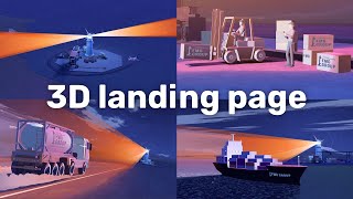 3D Landing Page for Services Offered by a Transportation Company