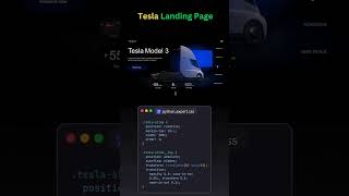 Tesla Landing Page Animation | Sleek HTML CSS JS Project #Shorts #teslacar #htmlcss #coding #code