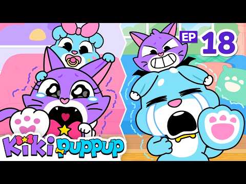 [NEW] Sibling Swap Challenge | EP18 | Babysitting | Animal Songs | Kikipuppup Nursery Rhymes