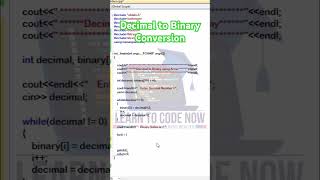 Decimal to Binary Conversion. #programming #programmingtips#codingandprogramming#programminglife