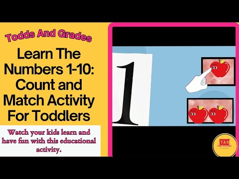 Learn numbers 1-10|count and match|toddlers learning activity|number recognition|preschoolers.