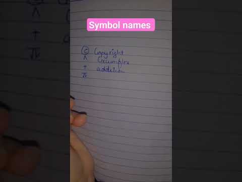 symbol names