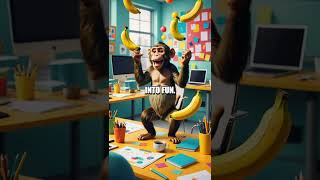 Mila the Monkey's Office Adventure #OfficeFun #WorkplaceComedy #FunnyAnimals #short  #Shorts #funny