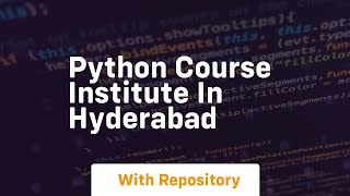 python course institute in hyderabad