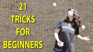 Easy 3-Ball Juggling Tricks For Beginners (with slow motion)