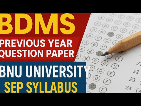 📚 1 sem B.com BNU BDMS | Previous Year Question Papers & SEP Syllabus 2025 |