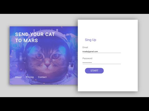 how to create an awesome sign-up page using only Html and CSS