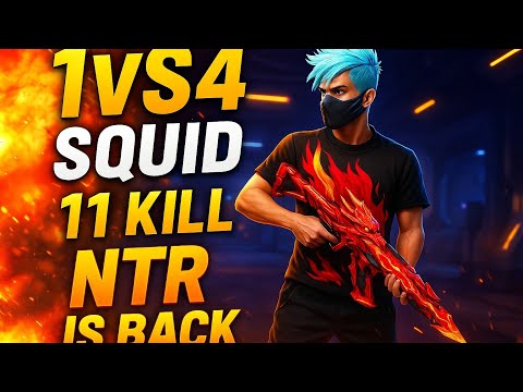 💥1vs4 squid  11 kill  MP40 🔫 | 😈 King of Close Range 🔥 | Headshot Montage 🎯#GamingVideo