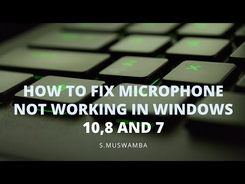 How To Fix Microphone Not Working In Windows 10, 7, 8