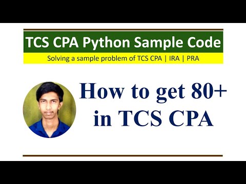 TCS Camera Proctored Assessment (CPA) Sample Python Code  | How to get 80+ in TCS CPA | IRA | PRA