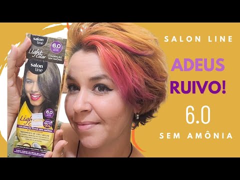 light Color Salon line - 6.0 - Tirei o meu ruivo com coloração sem amônia.