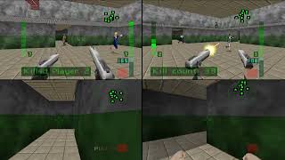 Stack 4 player 8 sim Pistols - Perfect Dark Goldeneye X mod - N64 Recompiled All in One Mod