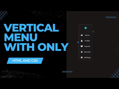 vertical menu design using Html and Css