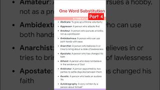"Boost your fluency with one word substitution(Part 4)📕#onewordsubstitutions