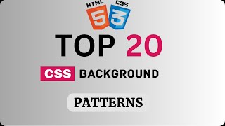 Top 20 Background pattern with CSS | 20 pure CSS background pattern | CSS tutorial | css tips tricks