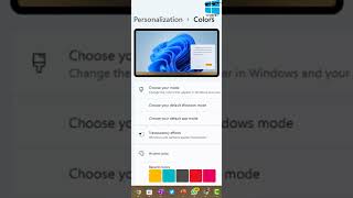 Enable Windows 11 Dark Mode #shorts #windows11 #windowstech #windows #computer