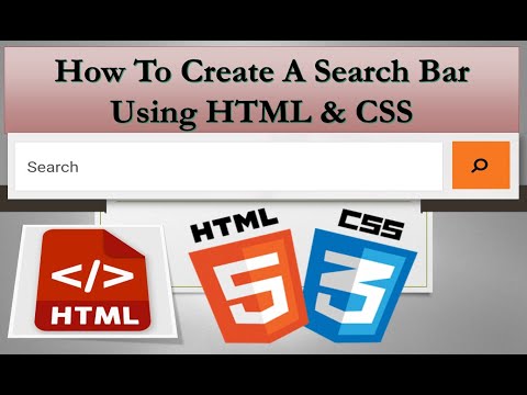 Html Tutorial | How To Create Search Bar In HTML And CSS