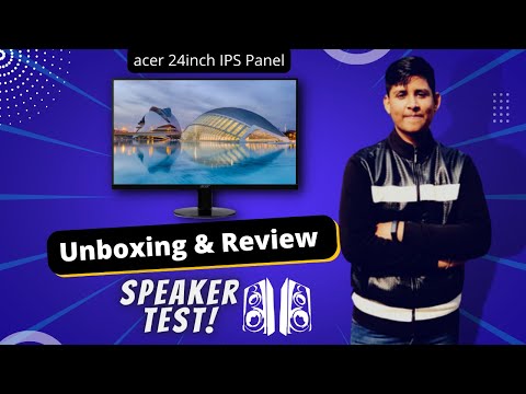BORDERLESS Acer LED Monitor 24 inches Full HD (UNBOXING & REVIEW) in Hindi !! Worth Buying?