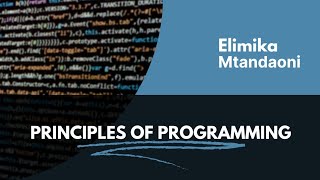 Introduction to Principles of Programming