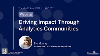 Driving Impact Through Analytics Communities