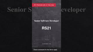 Remote dev jobs of the day | Jul 4, Tue #shorts