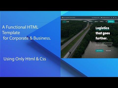 A Functional HTML Template for Corporate & Business.Using Html & css
